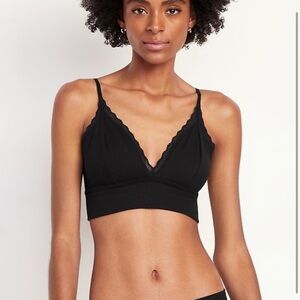 Longline Waffle Bralette NWT Maroon